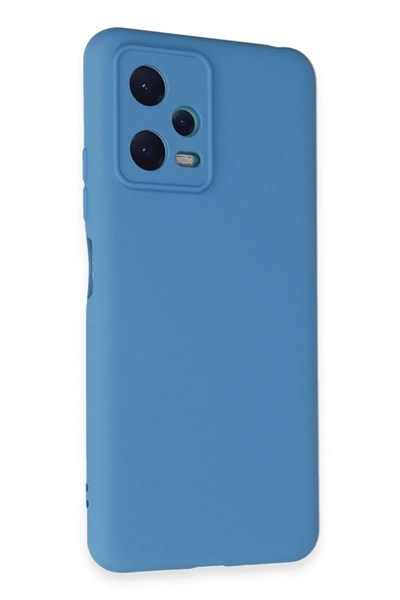 Mey İthalat®   Redmi Note 12 5G Kılıf Nano içi Kadife Silikon - Mavi
