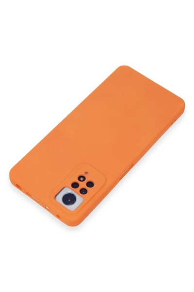 Mey İthalat®   Redmi Note 12 Pro 4G Kılıf Nano içi Kadife Silikon - Turuncu