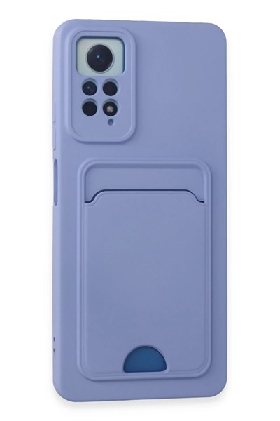 Mey İthalat®   Redmi Note 12 Pro 4G Kılıf Kelvin Kartvizitli Silikon - Lila