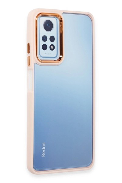 Mey İthalat®   Redmi Note 12 Pro 4G Kılıf Dora Kapak - Pudra