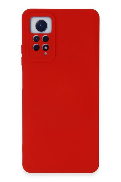 Mey İthalat®   Redmi Note 12 Pro 4G Kılıf Nano içi Kadife Silikon - Kırmızı