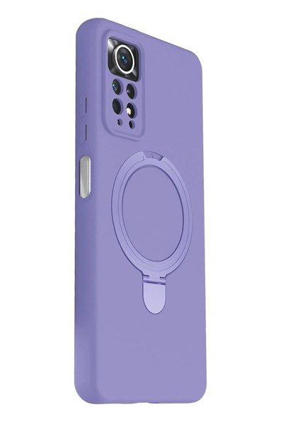 Mey İthalat®   Redmi Note 12 Pro 4G Regal Magsafe Standlı Kapak - Lila