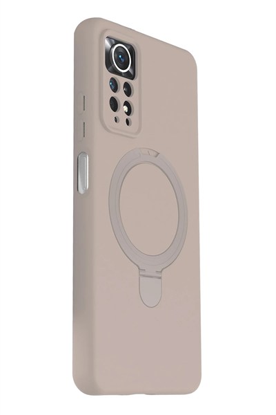 Mey İthalat®   Redmi Note 12 Pro 4G Regal Magsafe Standlı Kapak - Çöl Titanyum