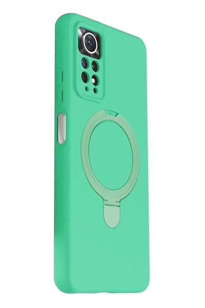 Mey İthalat®   Redmi Note 12 Pro 4G Regal Magsafe Standlı Kapak - Yeşil