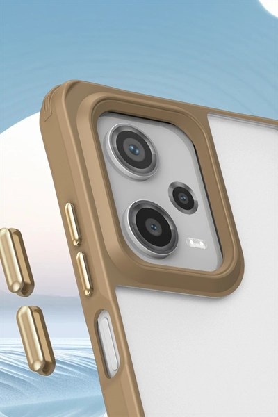 Mey İthalat®   Redmi Note 12 Pro 5G Kılıf Penta Silikon Kılıf - Çöl Titanyum