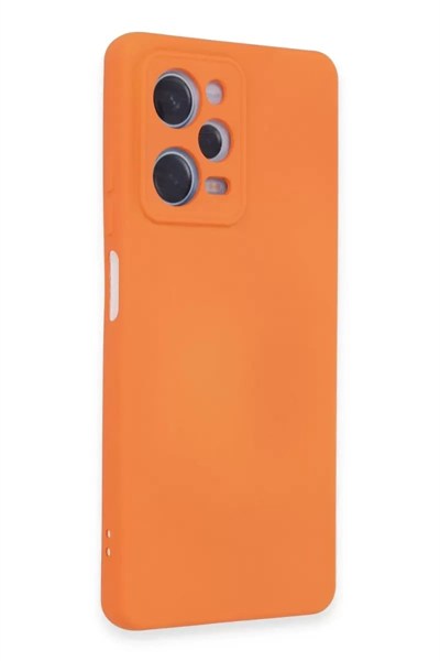 Mey İthalat®   Redmi Note 12 Pro 5G Kılıf Nano içi Kadife Silikon - Turuncu