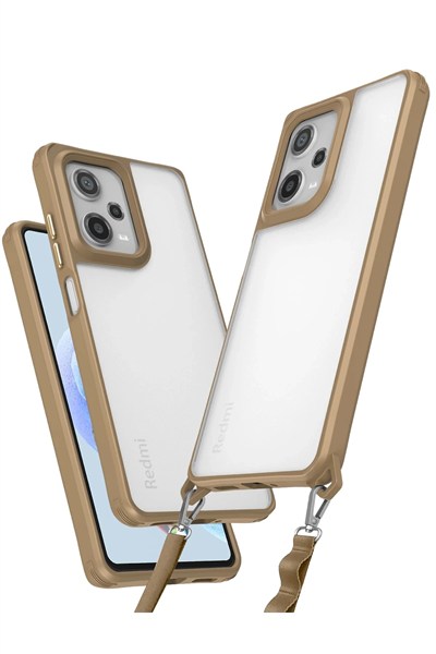 Mey İthalat®   Redmi Note 12 Pro 5G Kılıf Penta Silikon Kılıf - Çöl Titanyum