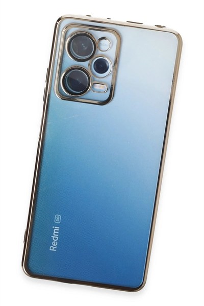 Mey İthalat®   Redmi Note 12 Pro 5G Kılıf  Lensli Silikon - Gold
