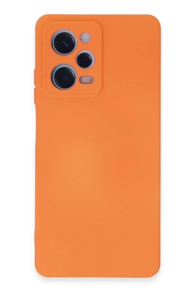 Mey İthalat®   Redmi Note 12 Pro 5G Kılıf Nano içi Kadife Silikon - Turuncu