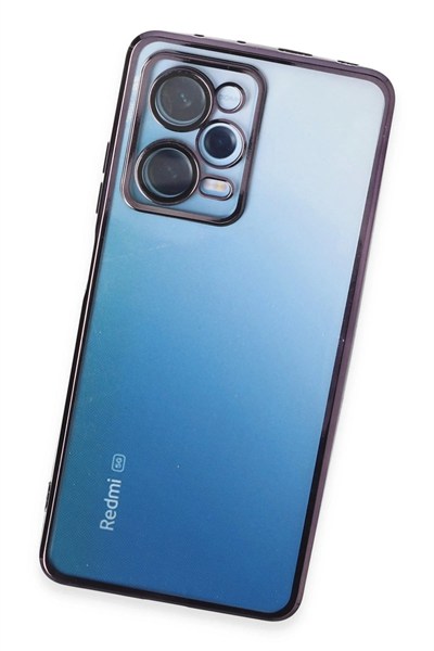 Mey İthalat®   Redmi Note 12 Pro 5G Kılıf  Lensli Silikon - Mor