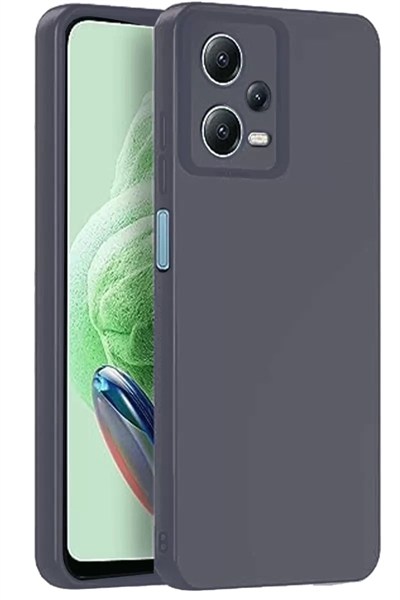 Mey İthalat®   Redmi Note 12 Pro 5G Kılıf Nano içi Kadife Silikon - Gri