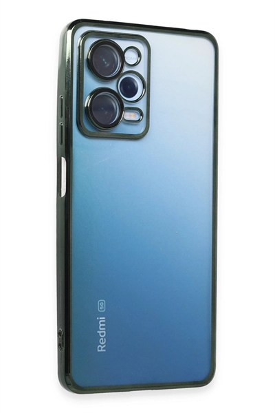 Mey İthalat®   Redmi Note 12 Pro 5G Kılıf  Lensli Silikon - Yeşil
