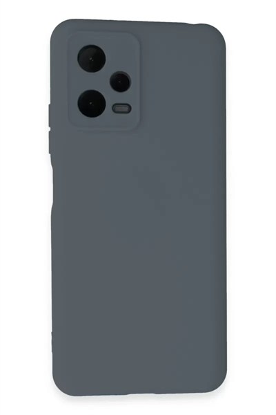 Mey İthalat®   Redmi Note 12 Pro 5G Kılıf Nano içi Kadife Silikon - Gri