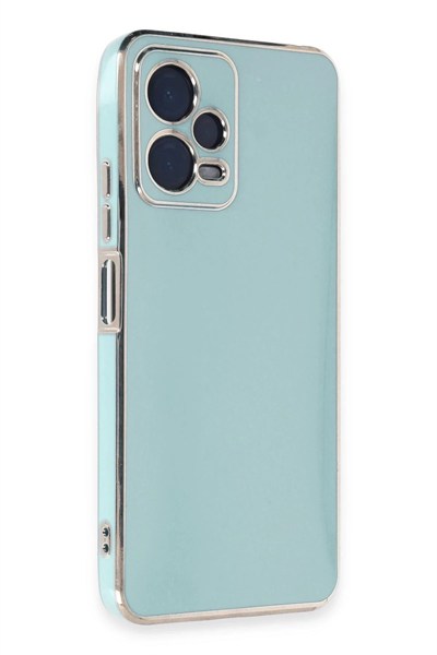 Mey İthalat®   Redmi Note 12 Pro 5G Kılıf Volet Silikon - Açık Yeşil