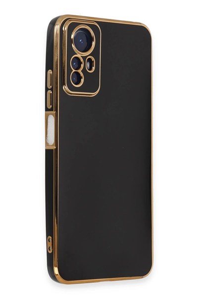 Mey İthalat®   Redmi Note 12S Kılıf Volet Silikon - Siyah