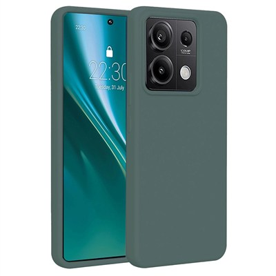 Mey İthalat®   Redmi Note 13 4G Kılıf First Silikon - Koyu Yeşil