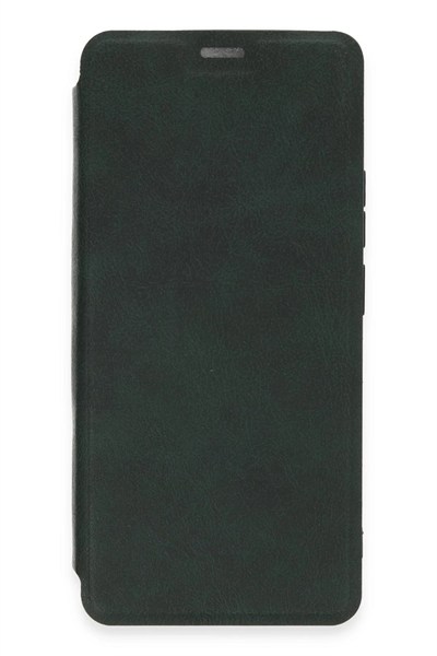 Mey İthalat®   Redmi Note 13 4G Kılıf Flip Cover - Koyu Yeşil