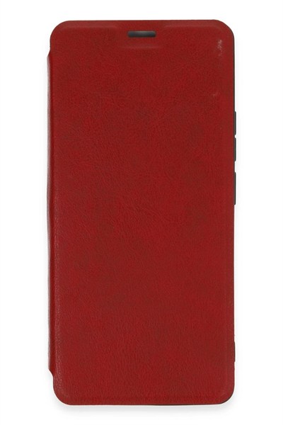 Mey İthalat®   Redmi Note 13 4G Kılıf Flip Cover - Kırmızı