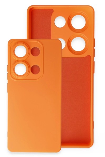 Mey İthalat®   Redmi Note 13 4G Kılıf Nano içi Kadife Silikon - Kırmızı