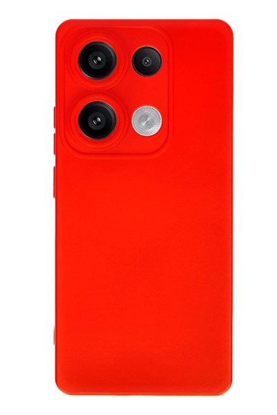 Mey İthalat®   Redmi Note 13 4G Kılıf Nano içi Kadife Silikon - Kırmızı