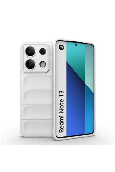 Mey İthalat®   Redmi Note 13 4G Kılıf Optimum Silikon - Krem