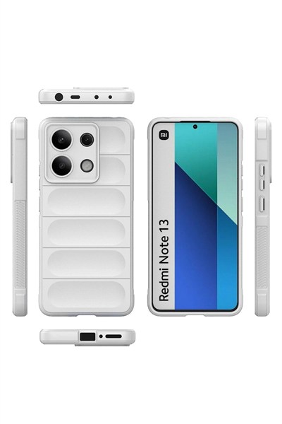 Mey İthalat®   Redmi Note 13 4G Kılıf Optimum Silikon - Krem