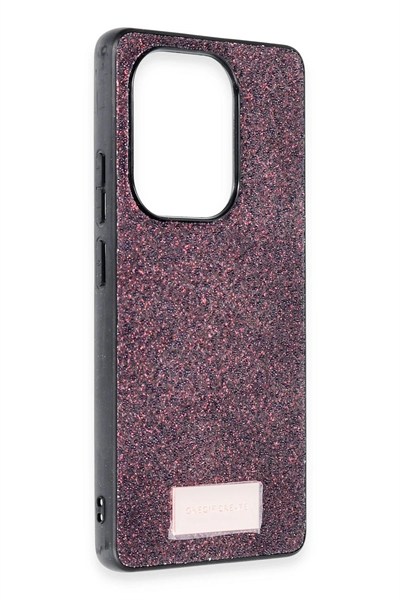 Mey İthalat®   Redmi Note 13 Pro 4G Bright Simli Kapak - Derin Mor