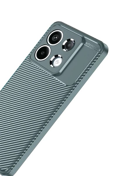 Mey İthalat®   Redmi Note 13 Pro 4G Kılıf Auto Focus Karbon Kapak - Gri