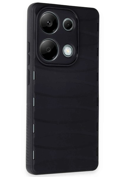 Mey İthalat®   Redmi Note 13 Pro 4G Kılıf Bibercas Silikon Kapak - Siyah