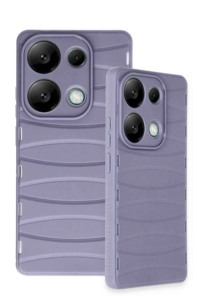 Mey İthalat®   Redmi Note 13 Pro 4G Kılıf Bibercas Silikon Kapak - Lila