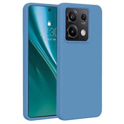 Mey İthalat®   Redmi Note 13 Pro 4G Kılıf First Silikon - Mavi
