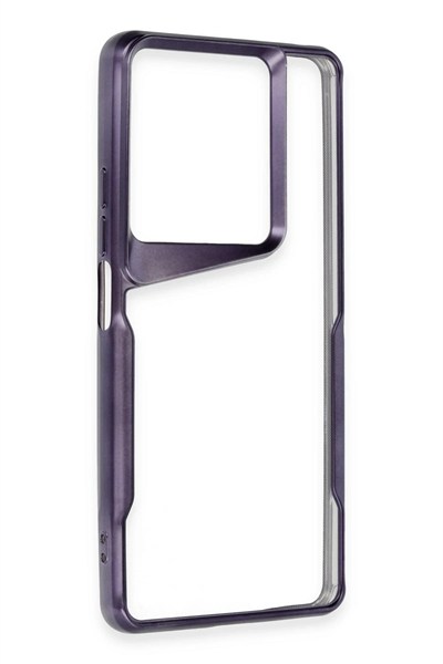 Mey İthalat®   Redmi Note 13 Pro 4G Kılıf Boyi Silikon Kapak - Derin Mor