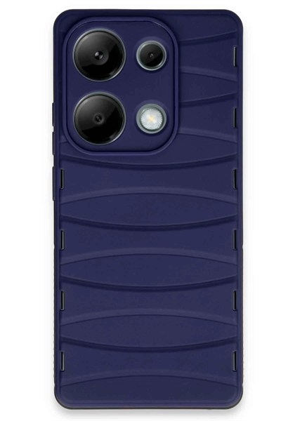 Mey İthalat®   Redmi Note 13 Pro 4G Kılıf Bibercas Silikon Kapak - Lacivert