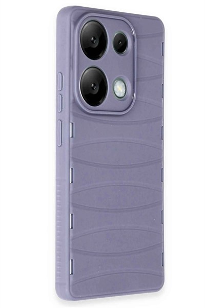Mey İthalat®   Redmi Note 13 Pro 4G Kılıf Bibercas Silikon Kapak - Lila