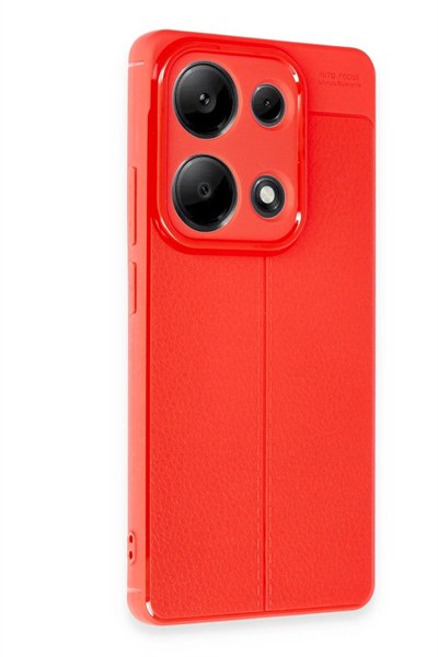 Mey İthalat®   Redmi Note 13 Pro 4G Kılıf Auto Focus Kapak - Kırmızı