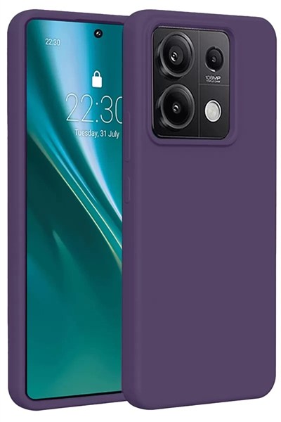 Mey İthalat®   Redmi Note 13 Pro 4G Kılıf First Silikon - Mor