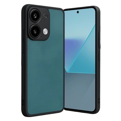 Mey İthalat®   Redmi Note 13 Pro 4G Kılıf Aras Deri Kapak - Açık Yeşil