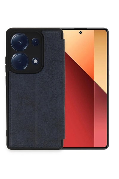 Mey İthalat®   Redmi Note 13 Pro 4G Kılıf Flip Cover - Lacivert