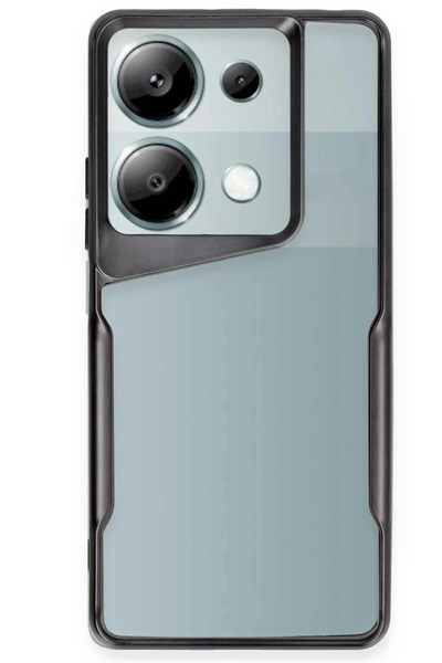 Mey İthalat®   Redmi Note 13 Pro 4G Kılıf Boyi Silikon Kapak - Siyah