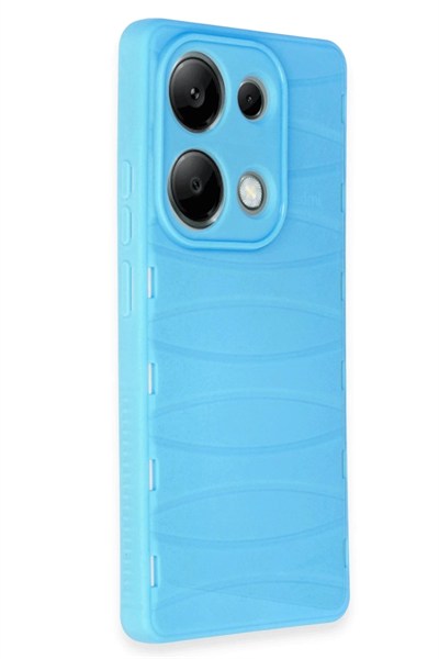Mey İthalat®   Redmi Note 13 Pro 4G Kılıf Bibercas Silikon Kapak - Mavi
