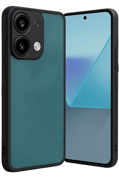 Mey İthalat®   Redmi Note 13 Pro 4G Kılıf Aras Deri Kapak - Açık Yeşil