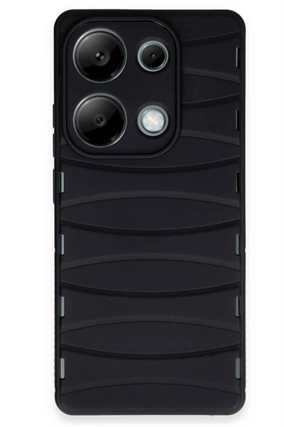 Mey İthalat®   Redmi Note 13 Pro 4G Kılıf Bibercas Silikon Kapak - Siyah