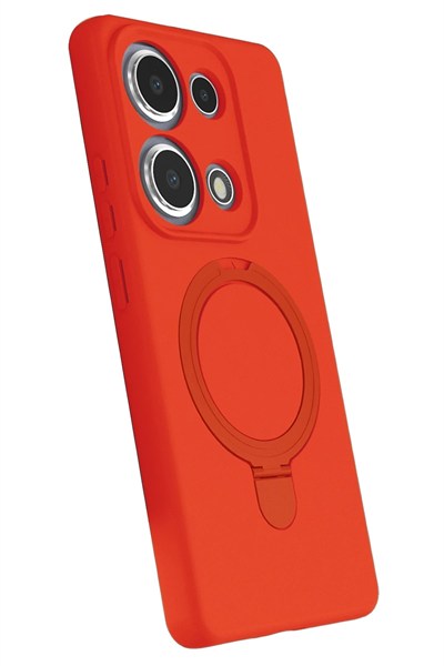 Mey İthalat®   Redmi Note 13 Pro 4G Regal Magsafe Standlı Kapak - Turuncu