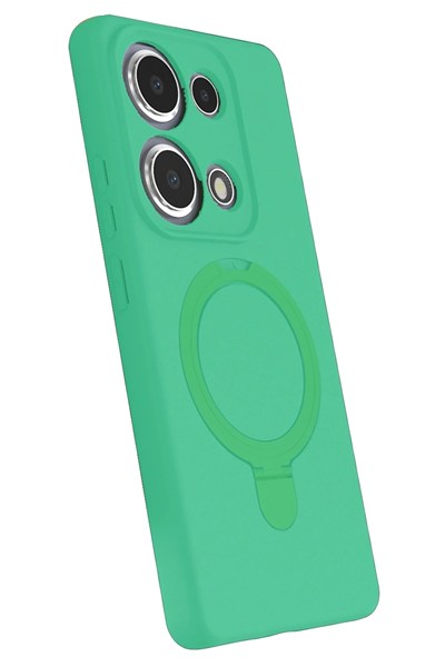 Mey İthalat®   Redmi Note 13 Pro 4G Regal Magsafe Standlı Kapak - Yeşil