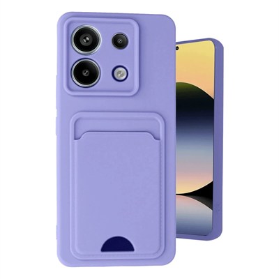 Mey İthalat®   Redmi Note 13 Pro 5G Kılıf Kelvin Kartvizitli Silikon - Lila