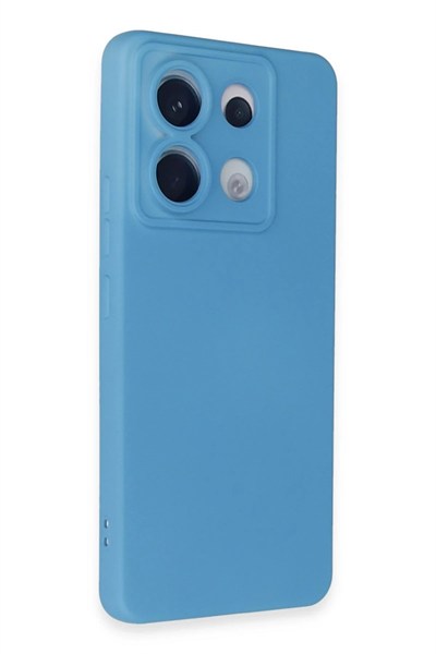Mey İthalat®   Redmi Note 13 Pro 5G Kılıf Nano içi Kadife Silikon - Mavi