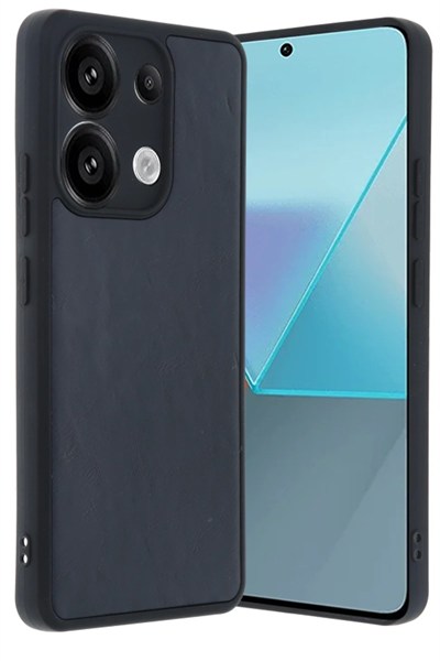 Mey İthalat®   Redmi Note 13 Pro 5G Kılıf Aras Deri Kapak - Lacivert