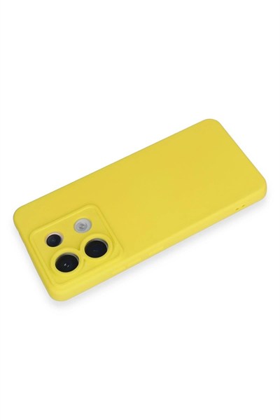 Mey İthalat®   Redmi Note 13 Pro 5G Kılıf Nano içi Kadife Silikon - Sarı