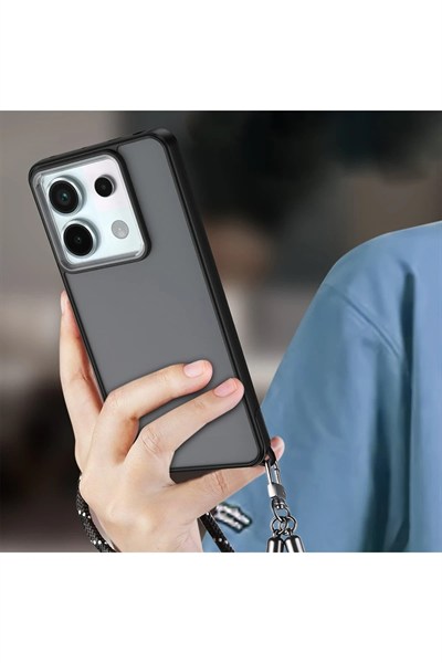 Mey İthalat®   Redmi Note 13 Pro 5G Kılıf Elegant Kapak - Pudra