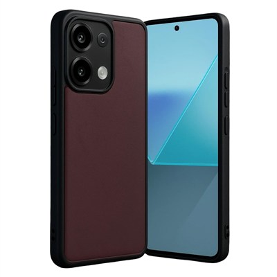 Mey İthalat®   Redmi Note 13 Pro 5G Kılıf Aras Deri Kapak - Bordo